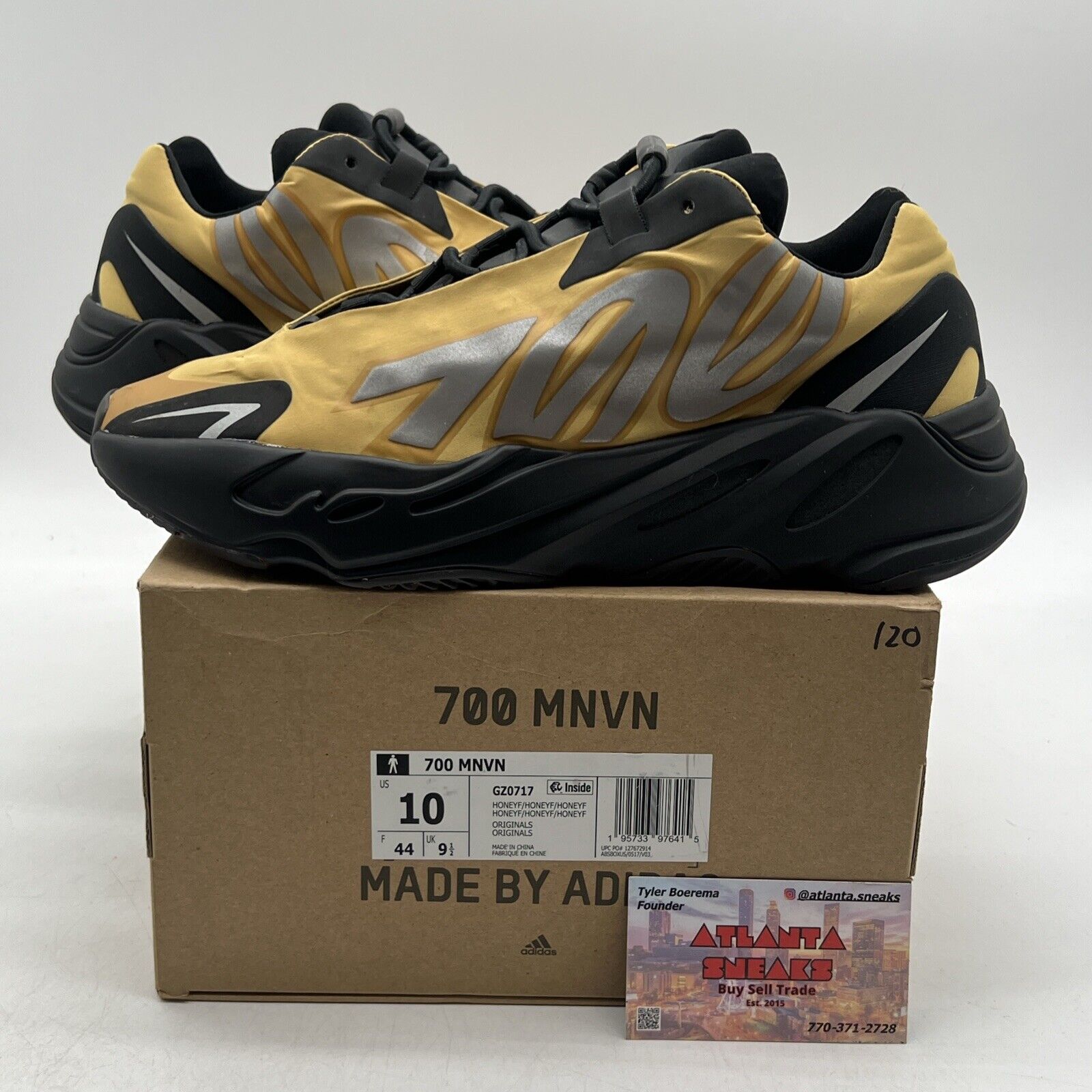 Size 10 - adidas Yeezy Boost 700 MNVN Honey Flux Black (GZ0717)