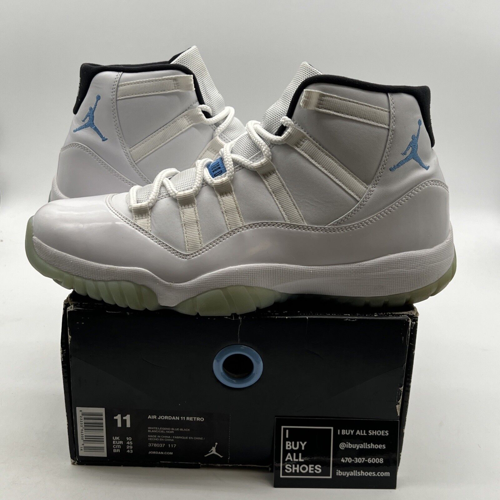 Size 11 - Air Jordan 11 Retro High Legend Blue (378037-117)