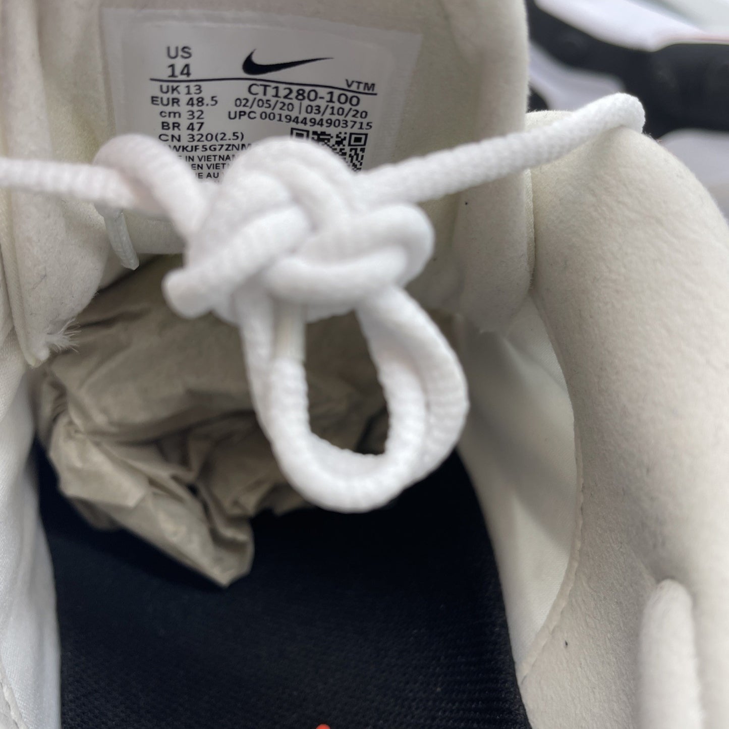 Size 14 - Nike Air Max 270 React White Crimson Black (CT1280-100)