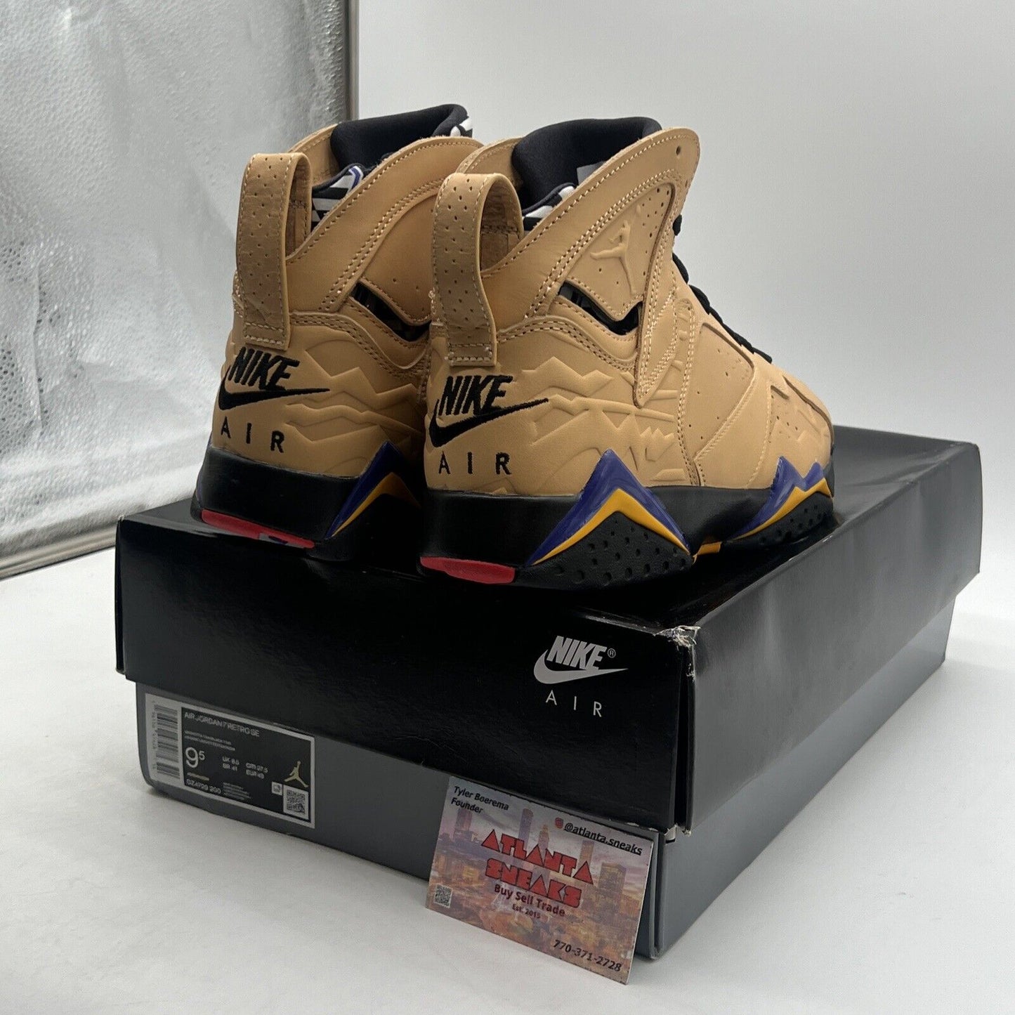 Size 9.5 - Air Jordan 7 Retro SE Afrobeats Black Purple Yellow (DZ4729-200)