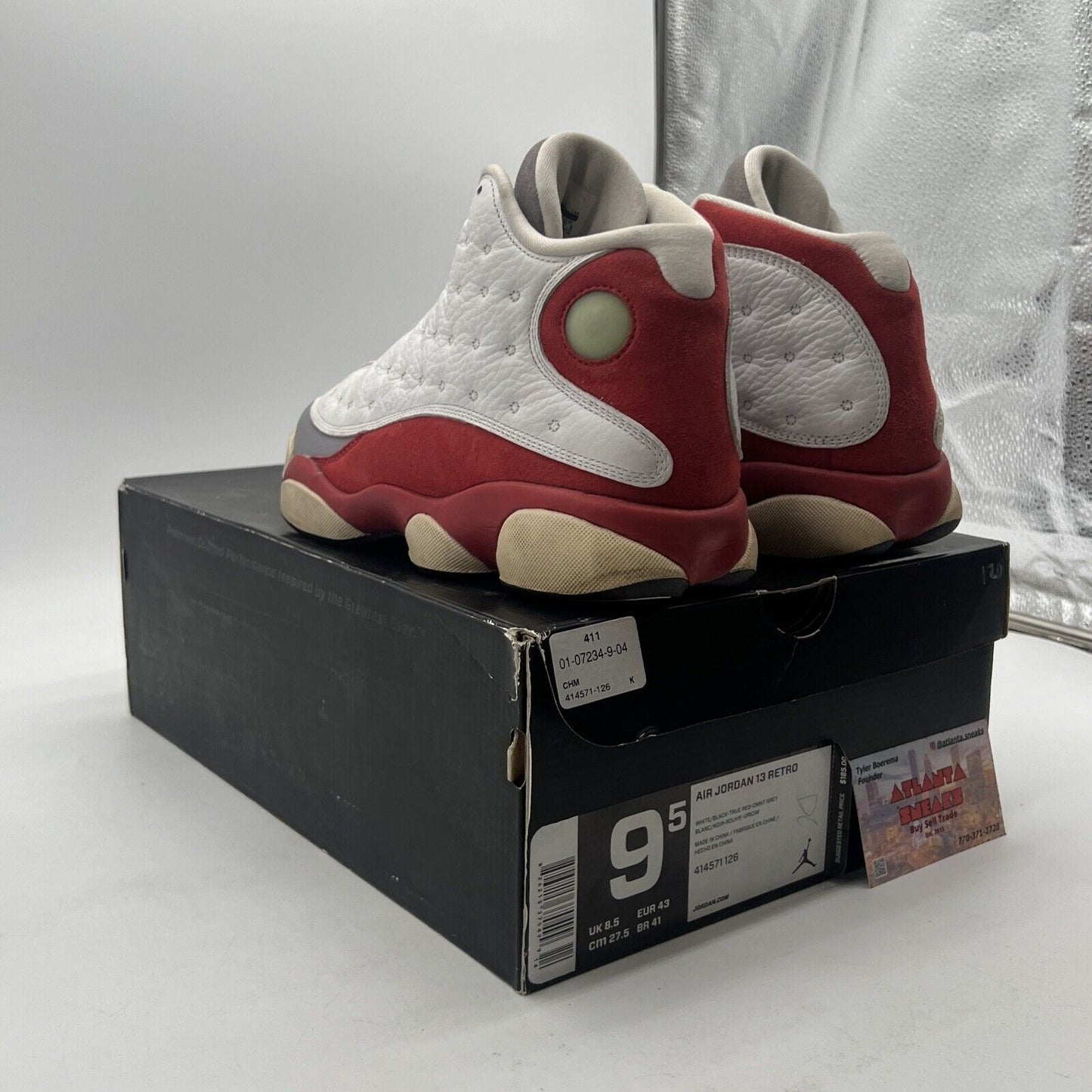 Size 9.5 - Air Jordan 13 Retro 2014 Grey Toe (414571-126)