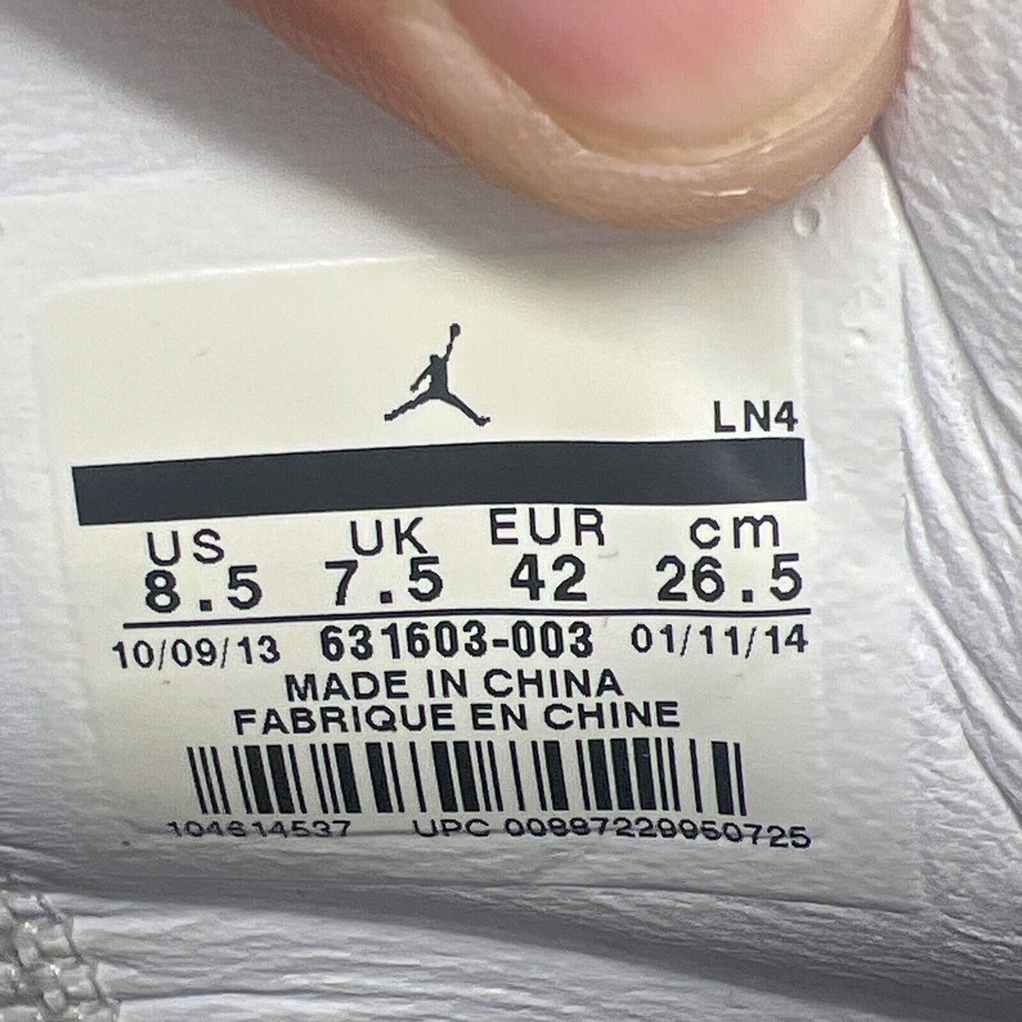 Size 8.5 - Air Jordan 3 5Lab3 Reflective Silver Black White (631603-003)