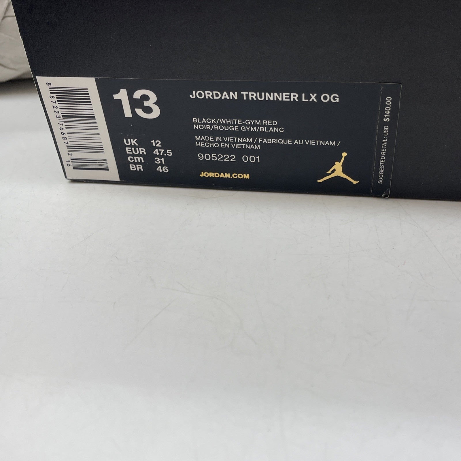 Size 13 - Air Jordan Trunner LX OG Black Gym Red (905222-001)