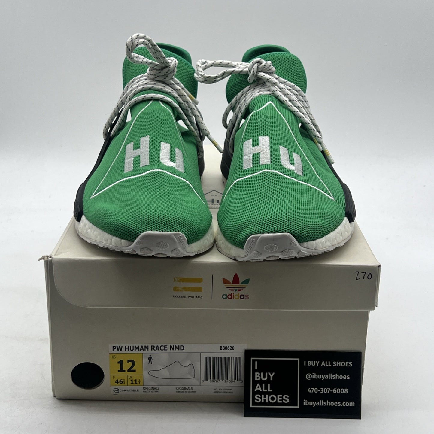 Size 12 - adidas Pharrell x NMD Human Race Green (BB0620)