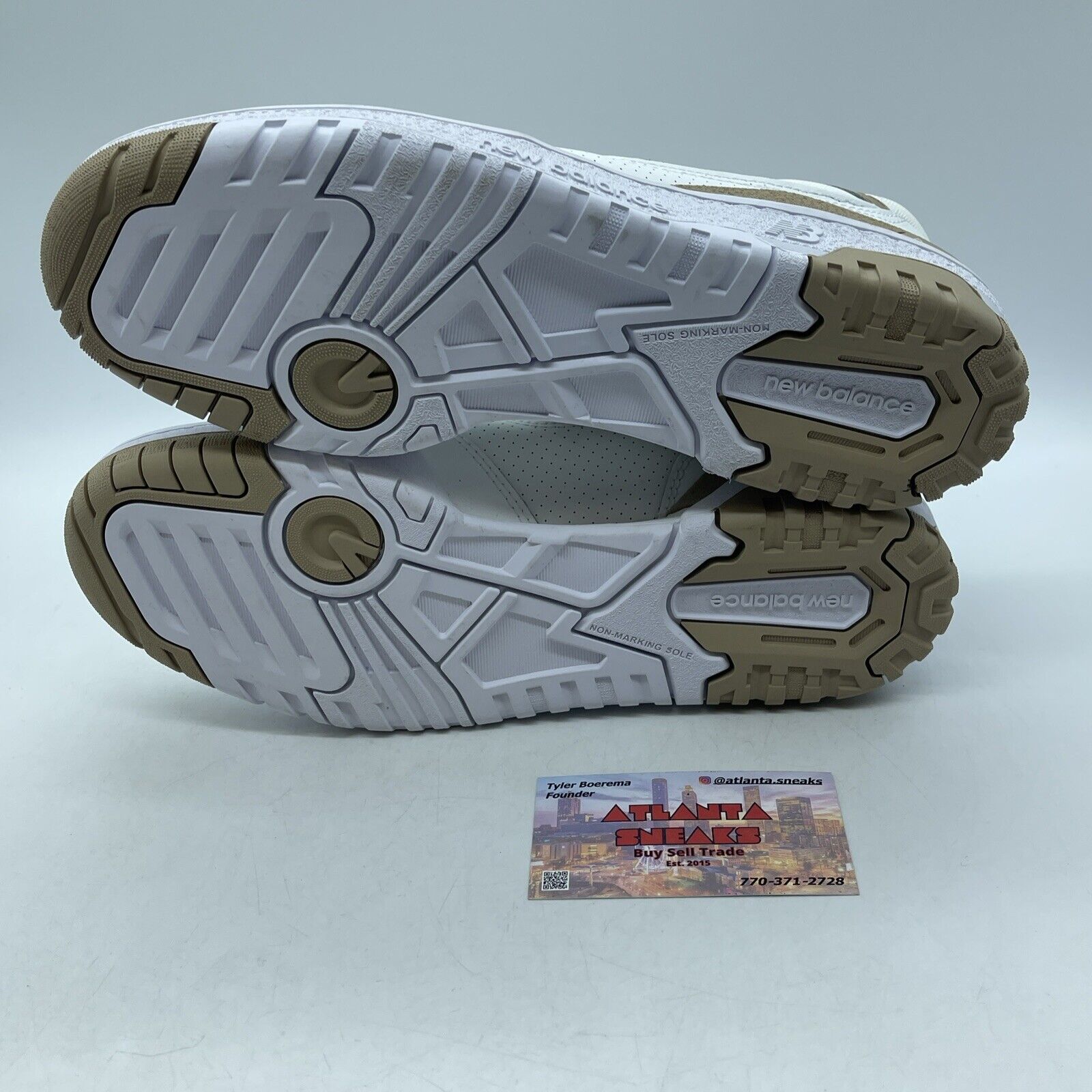 Size 9.5W - New Balance 550 White Incense White Brown Leather (BBW550BT)