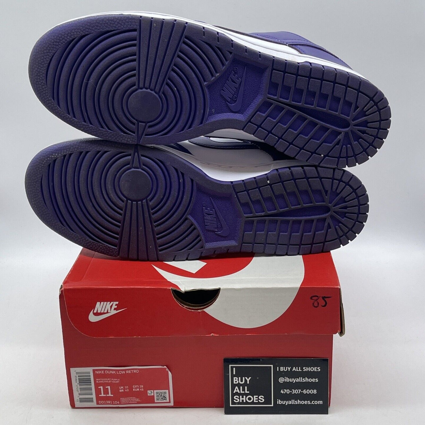 Size 11 - Nike Dunk Low Retro Court Purple White Leather Suede (DD1391-104)