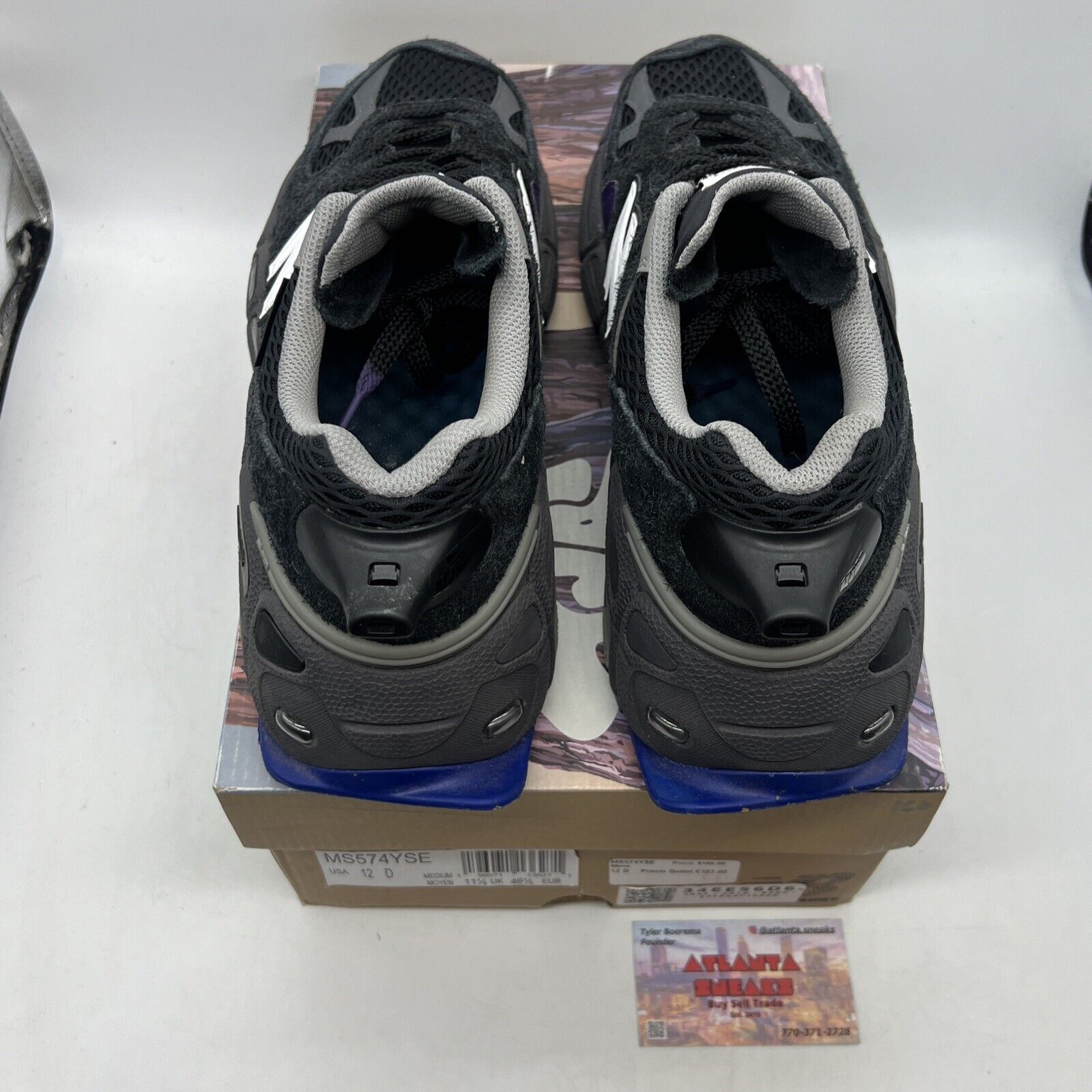 Size 12 - New Balance Salehe Bembury x 574 YURT Universal Communication - Black