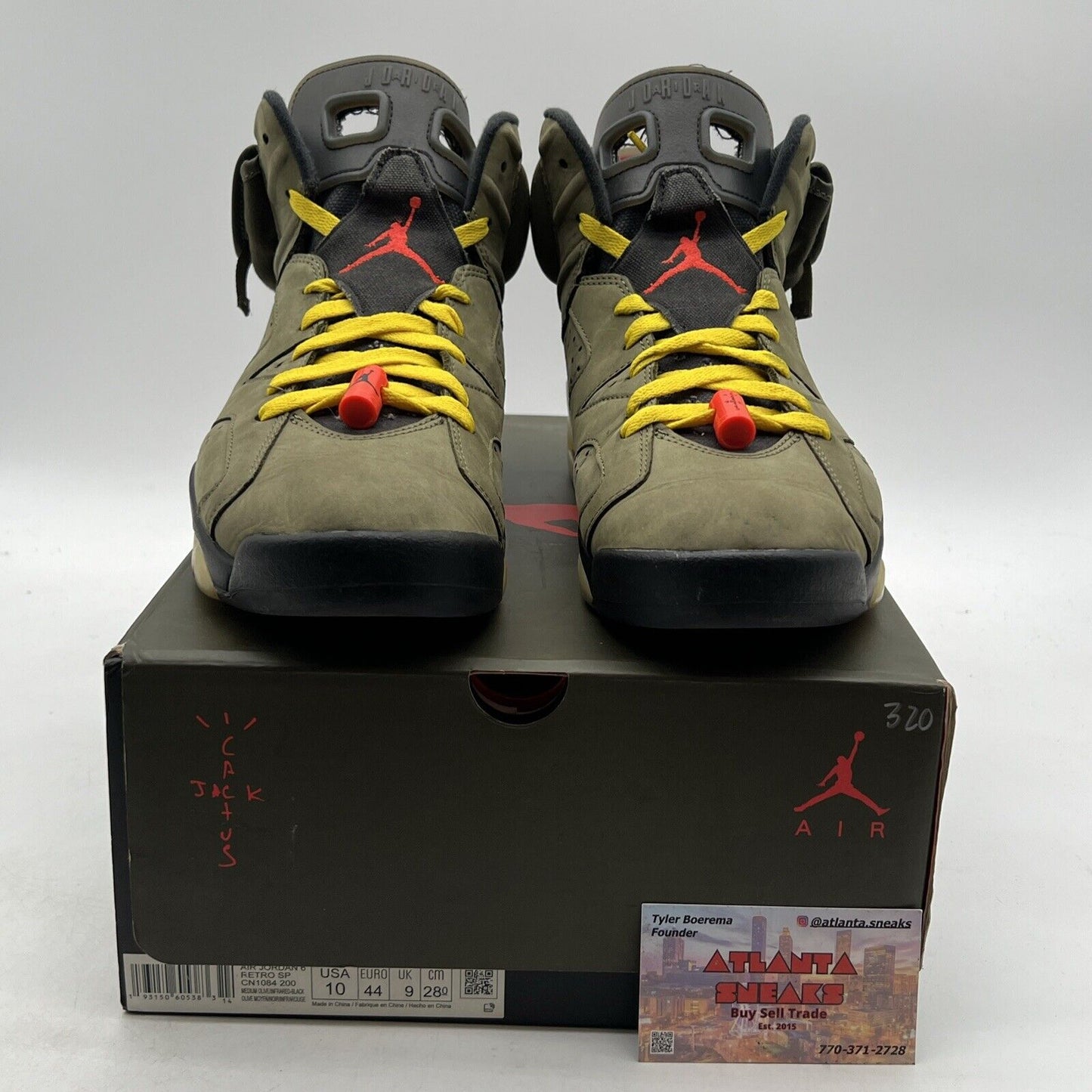 Size 10 - Jordan 6 Retro x Travis Scott Mid Olive (CN1084-200)