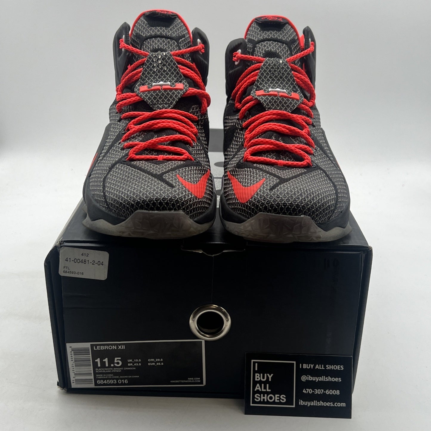 Size 11.5 - Nike LeBron 12 Court Vision (684593-016)