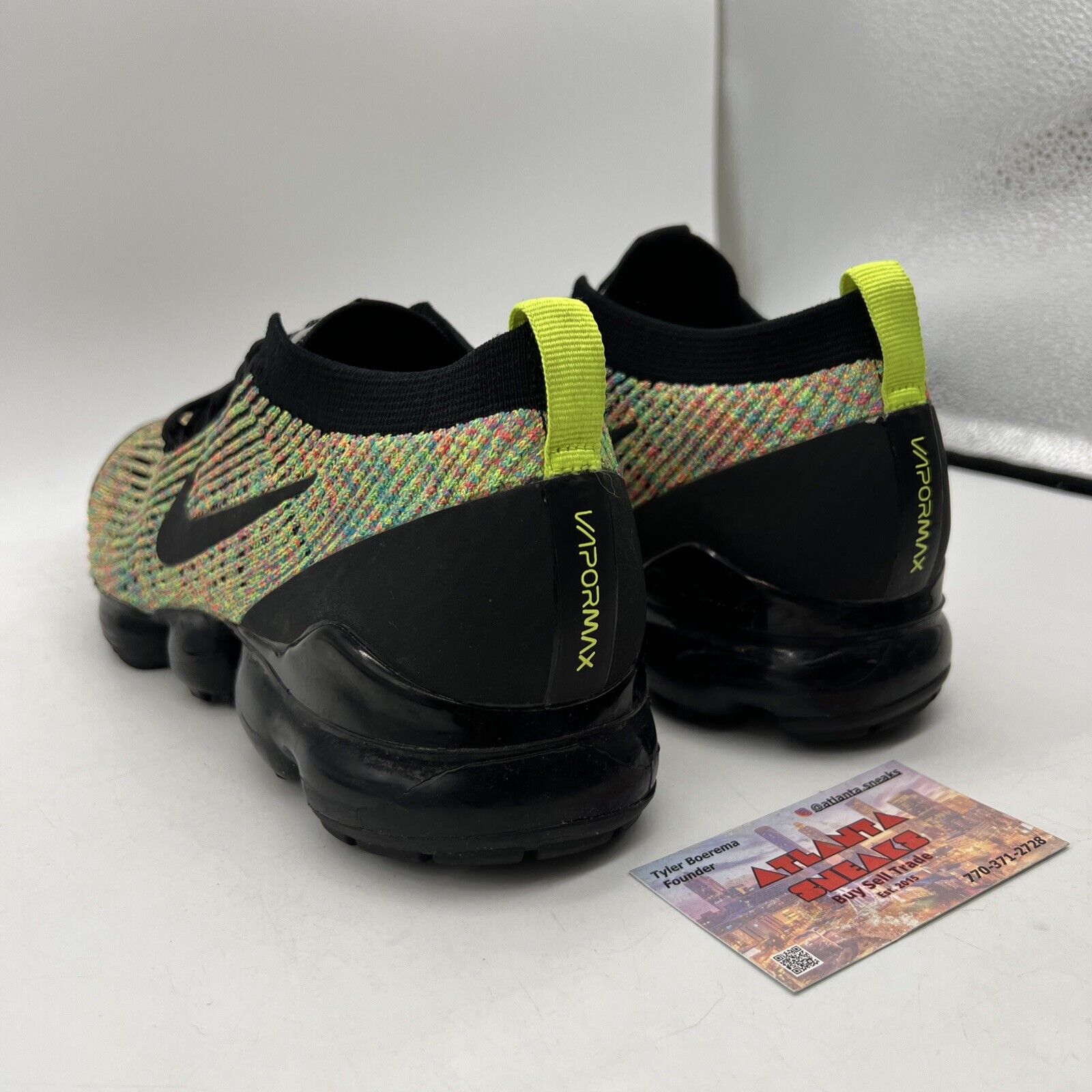Size 12 - Nike Air VaporMax Flyknit 3 Multi-Color Black (AJ6900-006)