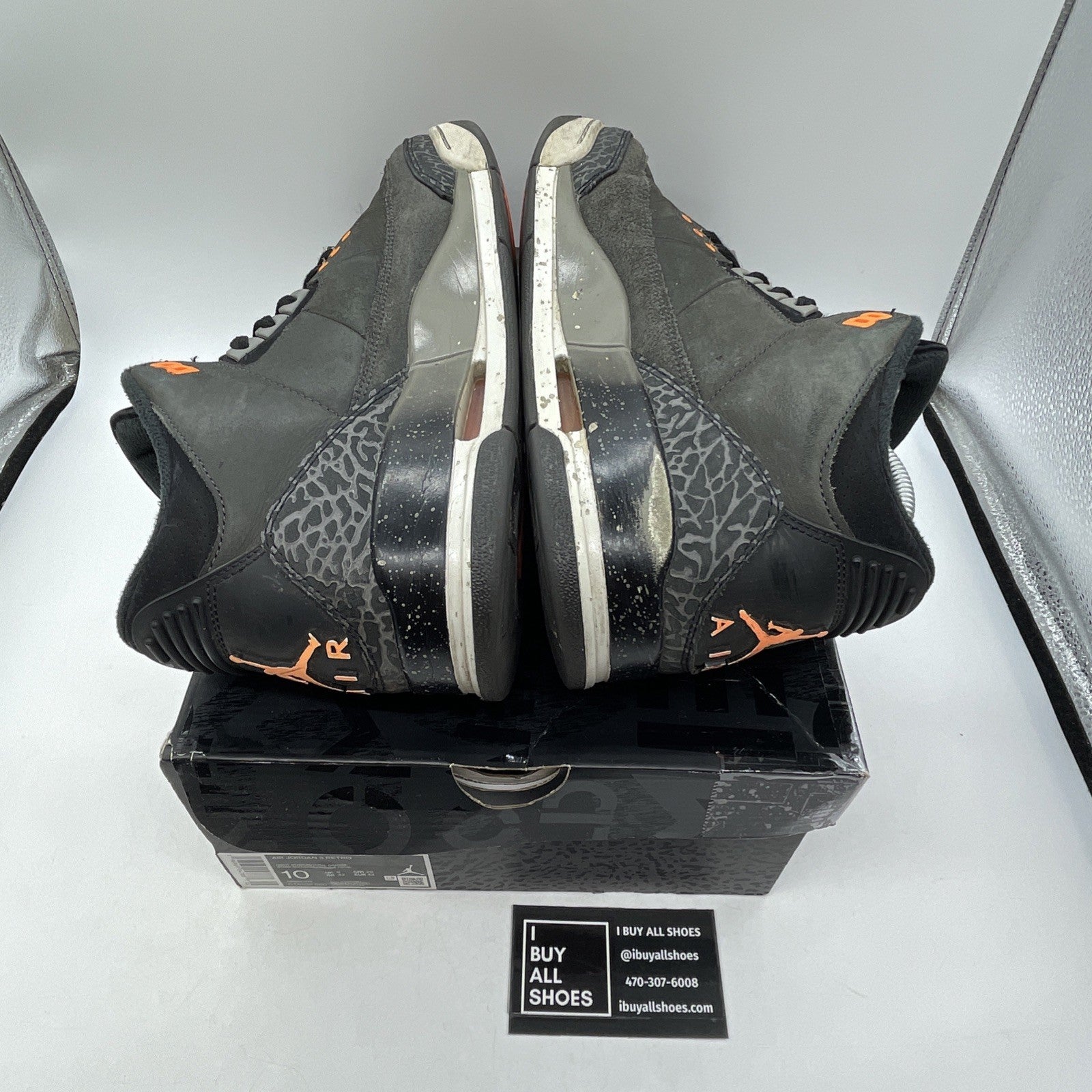Size 10 - Jordan 3 Retro 2023 Mid Fear Black Grey Suede (CT8532-080)