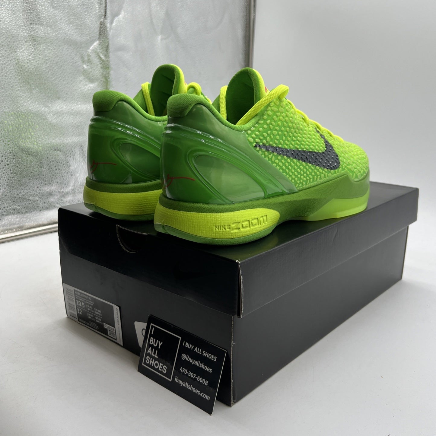 Size 10.5 - Nike Zoom Kobe 6 Protro Low Grinch (CW2190-300)