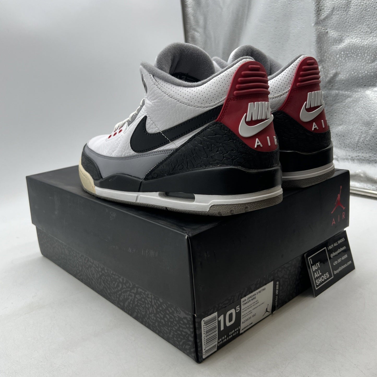 Size 10.5 - Air Jordan 3 Retro NRG Tinker 2018 (AQ3835-160)