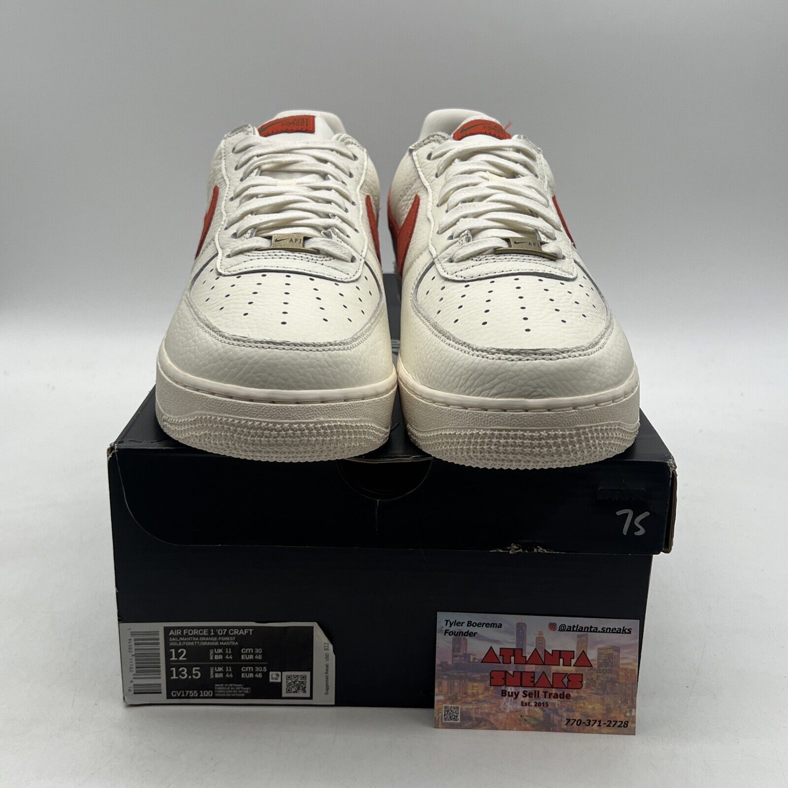 Size 12 - Nike Air Force 1 '07 Craft Mantra Orange (CV1755-100)