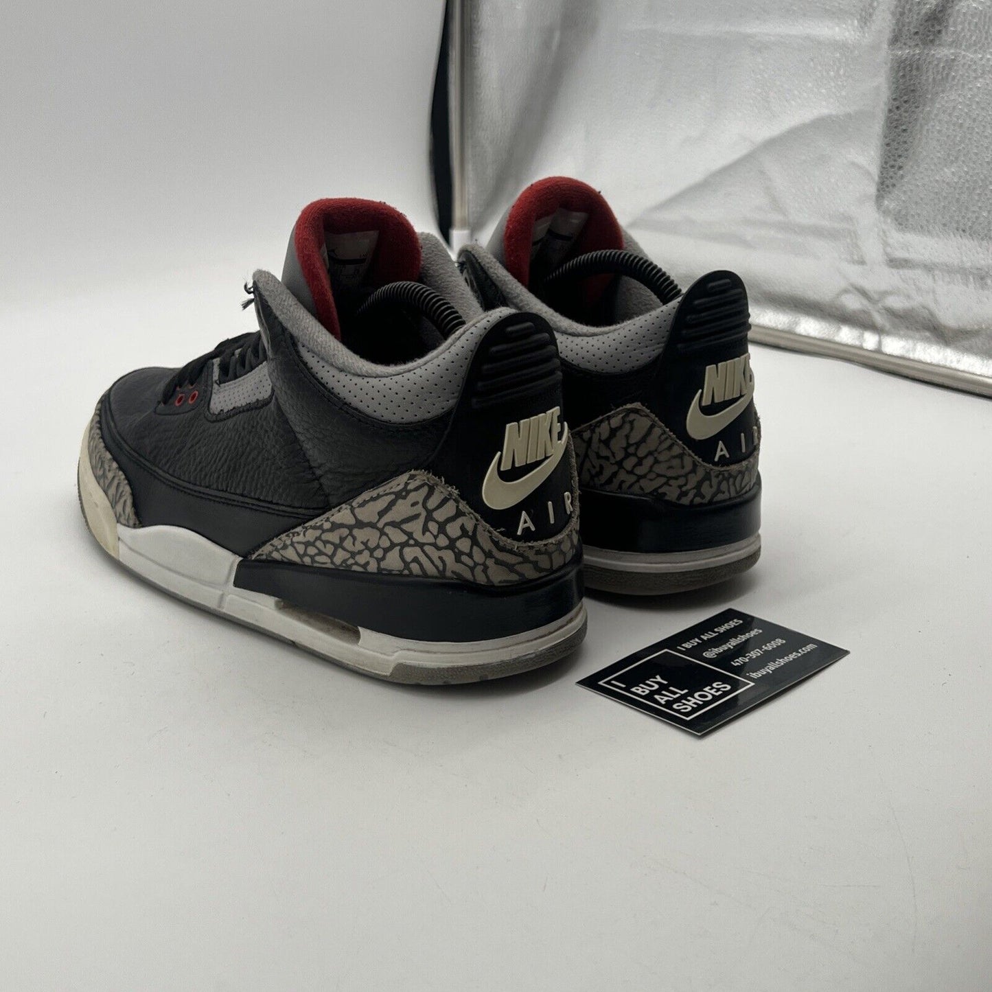 Size 8 - Air Jordan 3 Retro OG Mid Black Cement (854262-001)