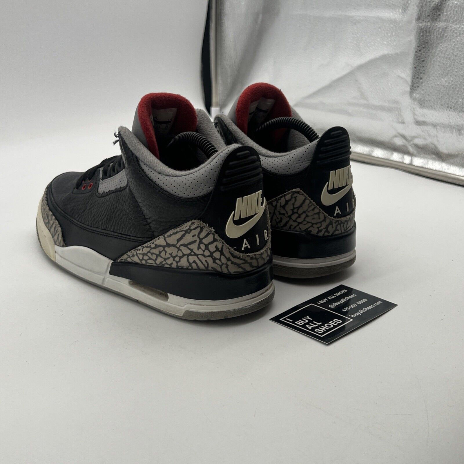 Size 8 - Air Jordan 3 Retro OG Mid Black Cement (854262-001)