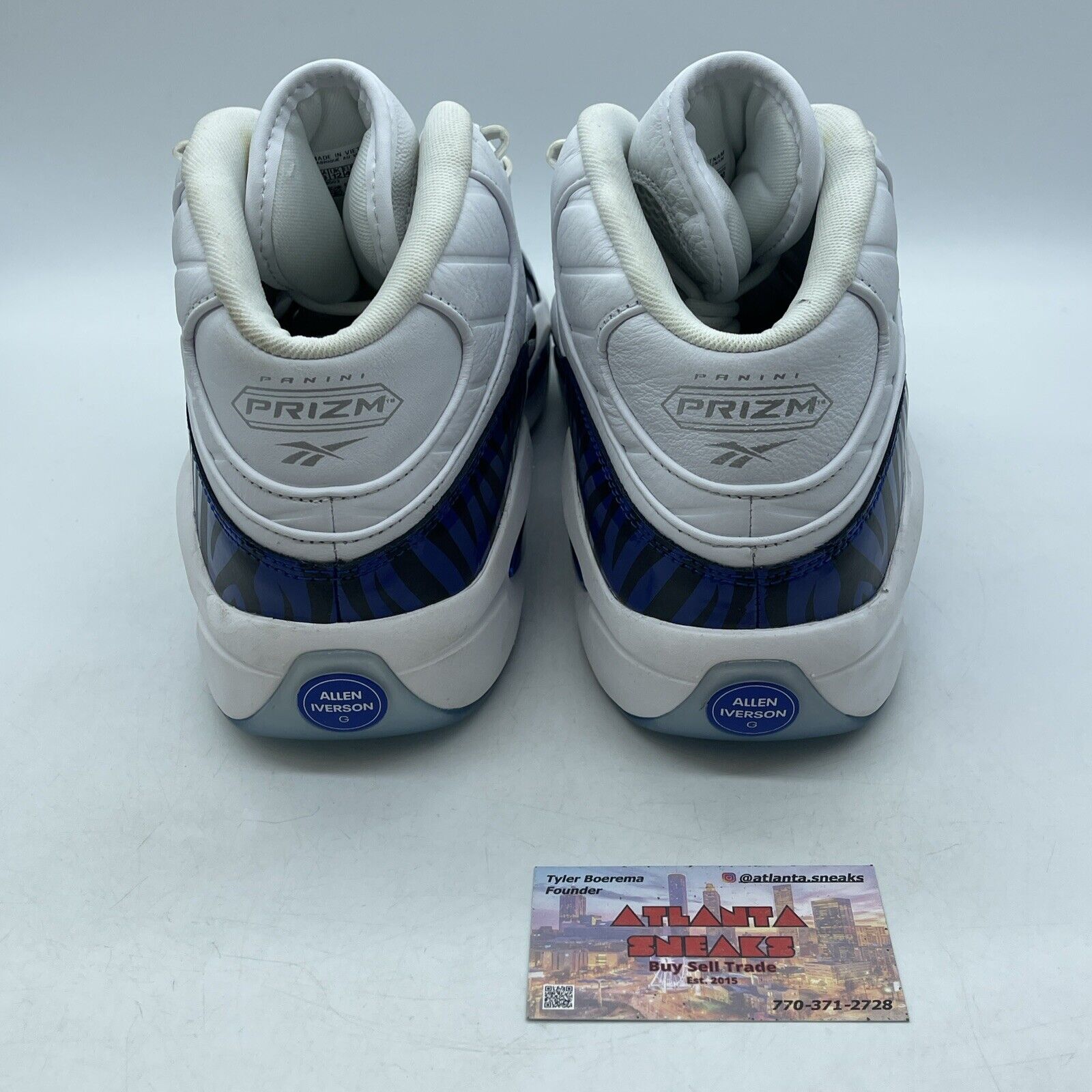 Size 13 - Reebok Panini x Question Mid Tiger Prizm Blue White (HQ1097)