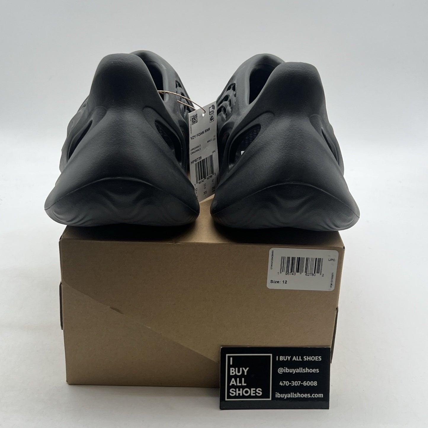 Size 12 - Adidas Yeezy Foam Runner - Onyx (HP8739)