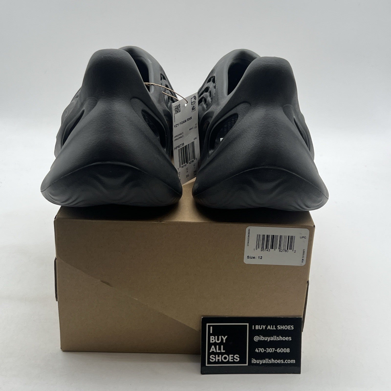 Size 12 - Adidas Yeezy Foam Runner - Onyx (HP8739)