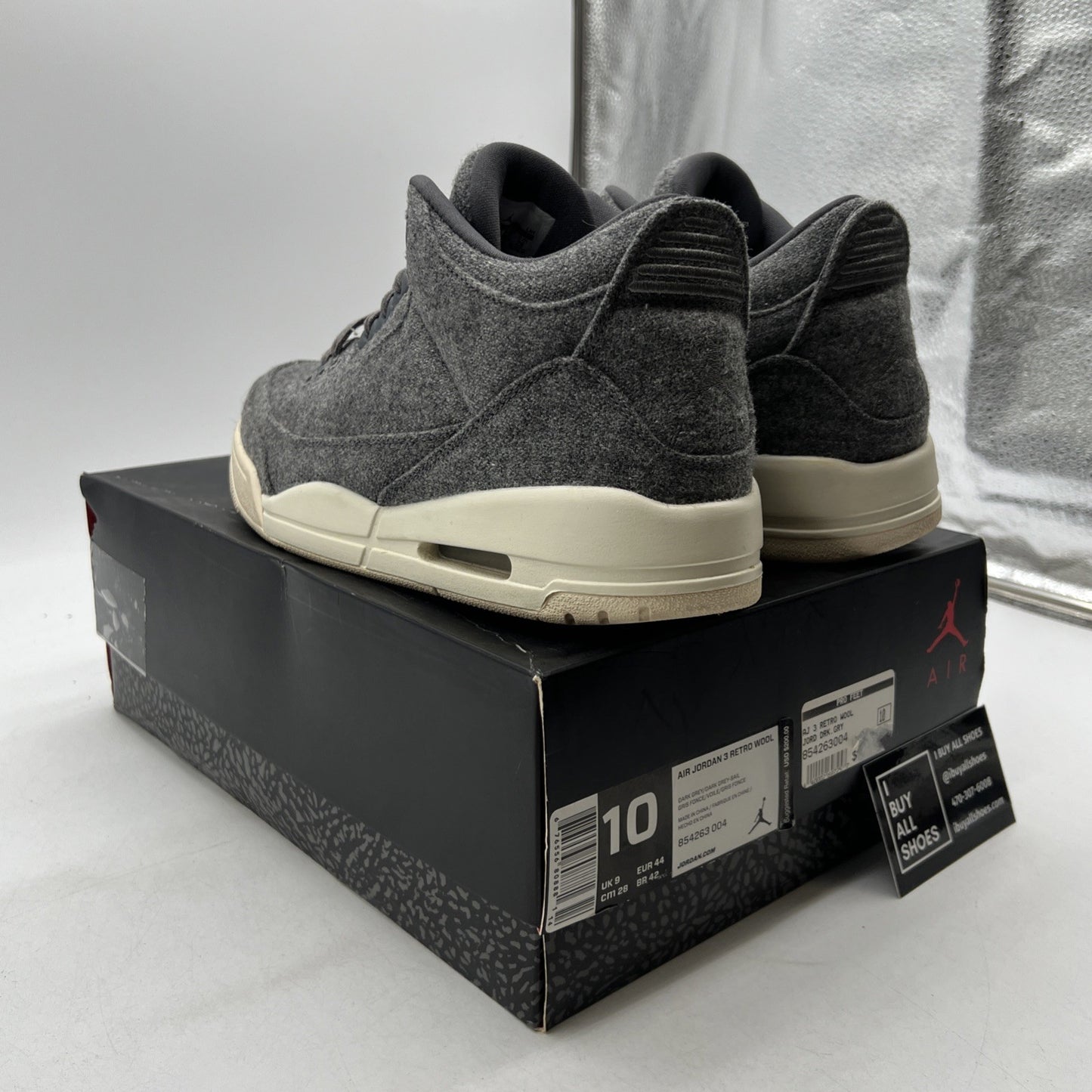 Size 10 - Air Jordan 3 Retro Wool (854263-004)
