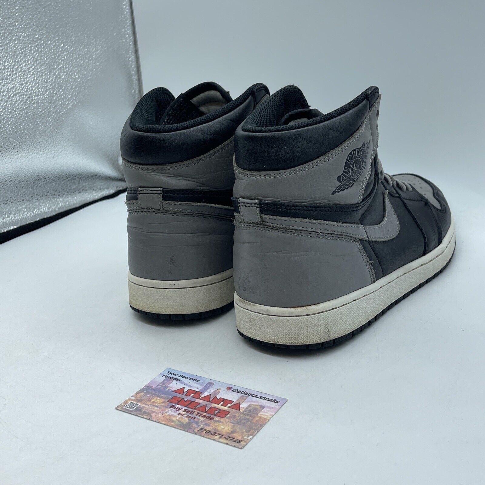 Size 11 - Jordan 1 Retro OG High Shadow Grey Black White Leather (555088-013)
