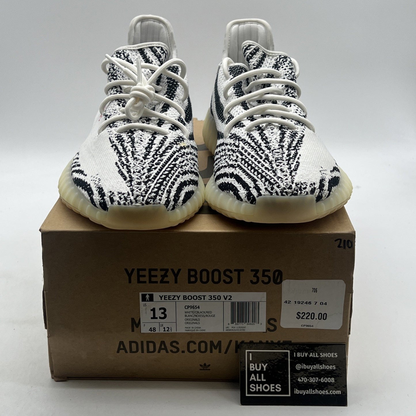 Size 13 - adidas Yeezy Boost 350 V2 Low Zebra (CP9654)