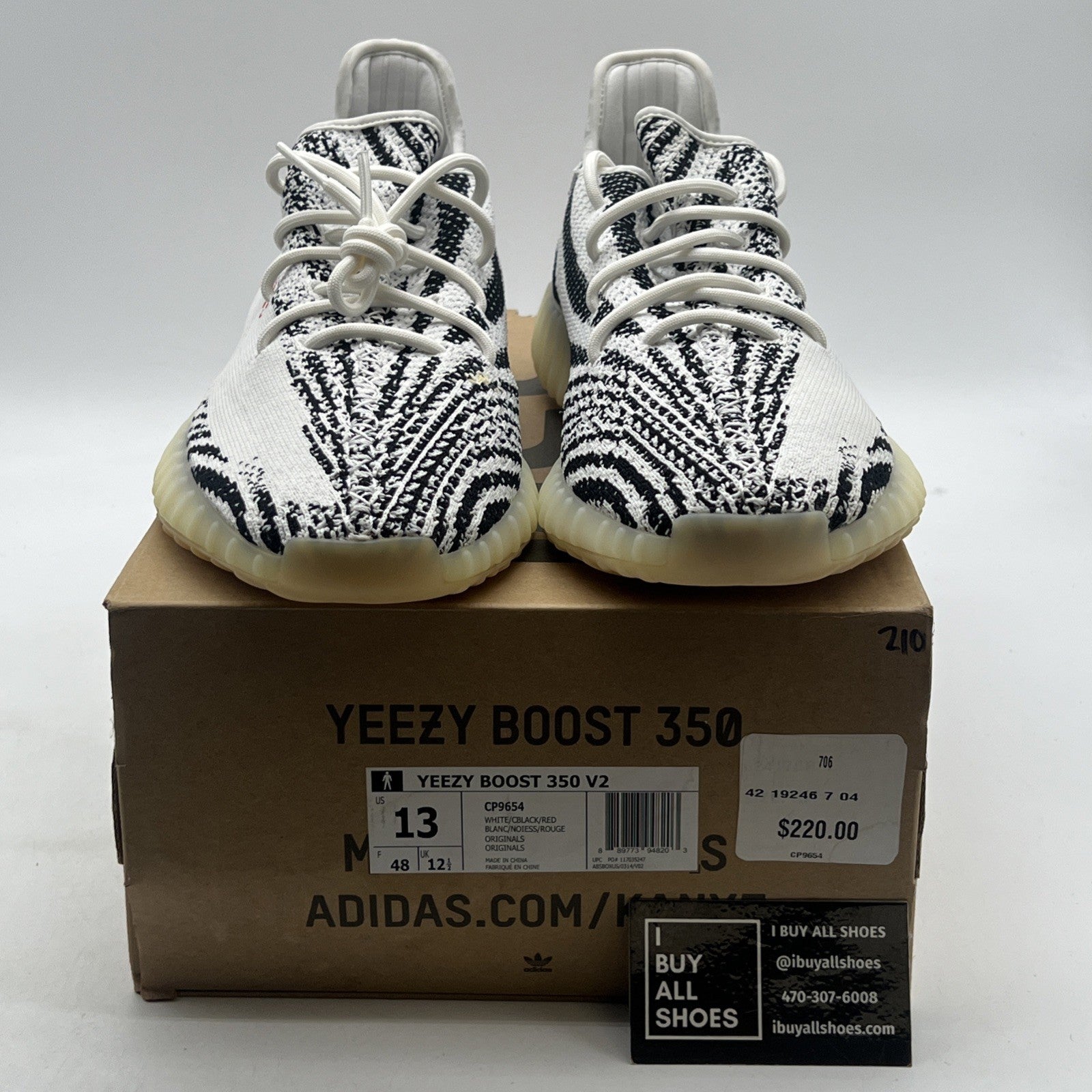 Size 13 - adidas Yeezy Boost 350 V2 Low Zebra (CP9654)