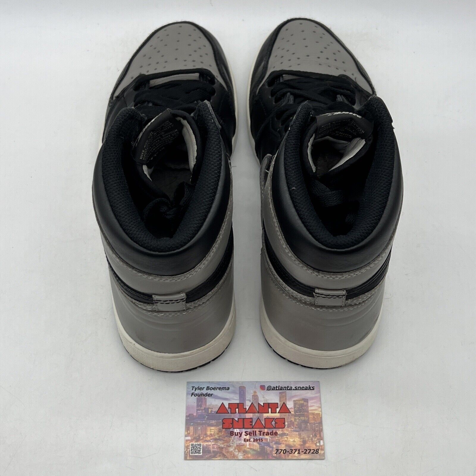 Size 10 - Jordan 1 Retro OG High Shadow Black White Grey (555088-013)