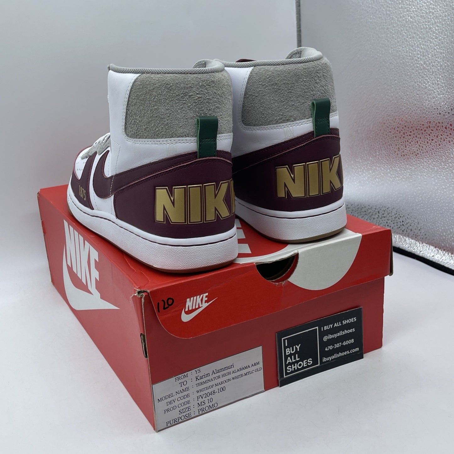 Size 10 - Nike Alabama A&M University x Terminator High Bulldogs