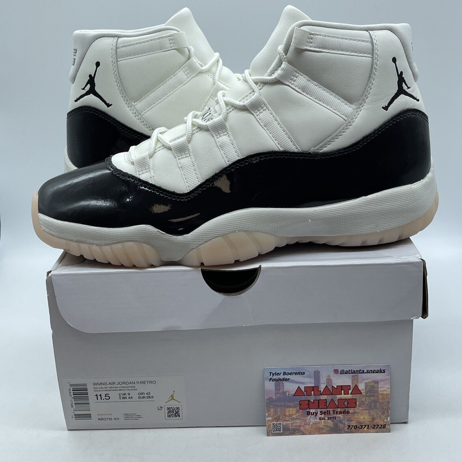 Size 11.5W - Jordan 11 Retro Mid Neapolitan Brown White Leather (AR0715-101)