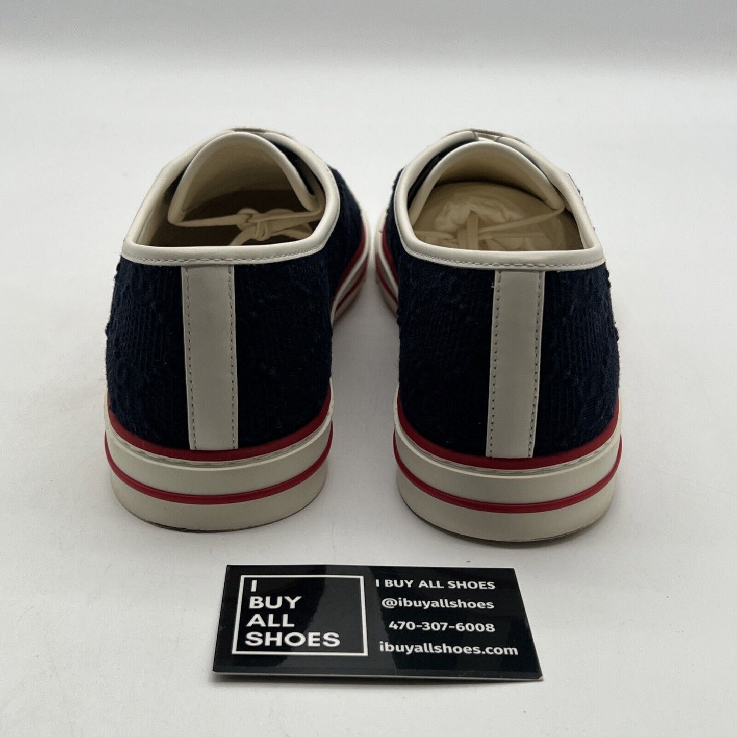 Size 10G - Gucci GG Tennis 1977 Sneaker Shoes Navy White