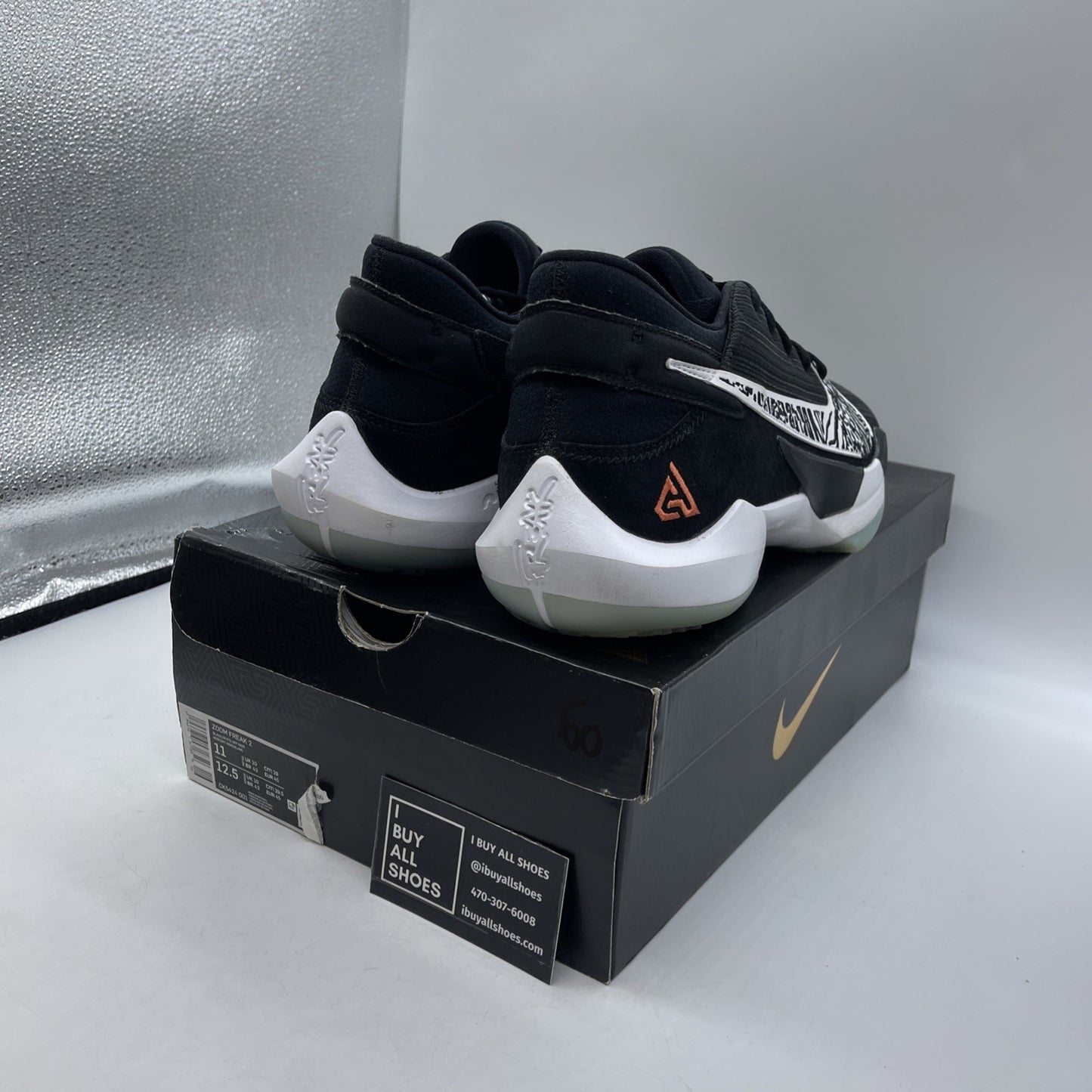 Size 11 - Nike Zoom Freak 2 Black White Suede Leather (CK5424-001)