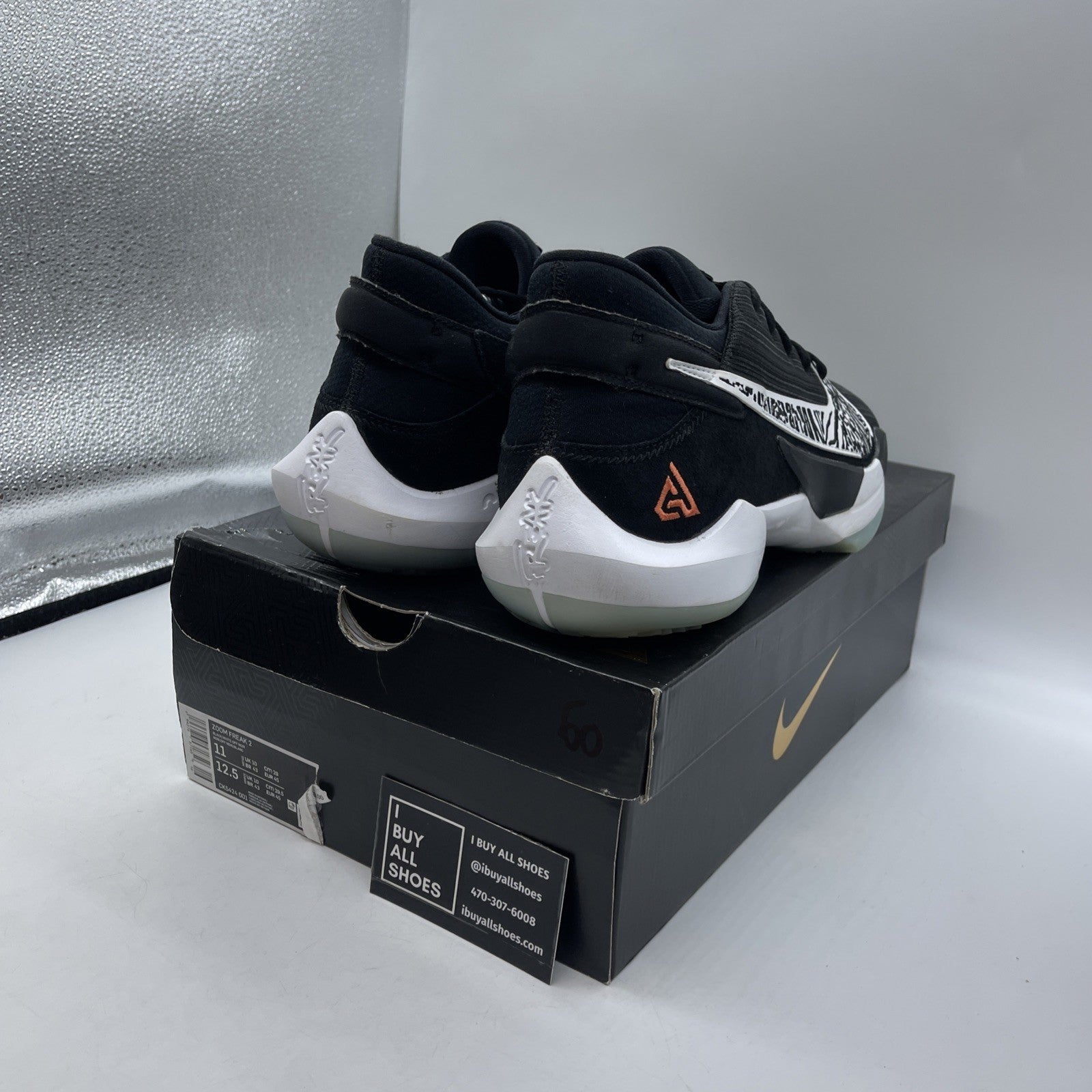 Size 11 - Nike Zoom Freak 2 Black White Suede Leather (CK5424-001)