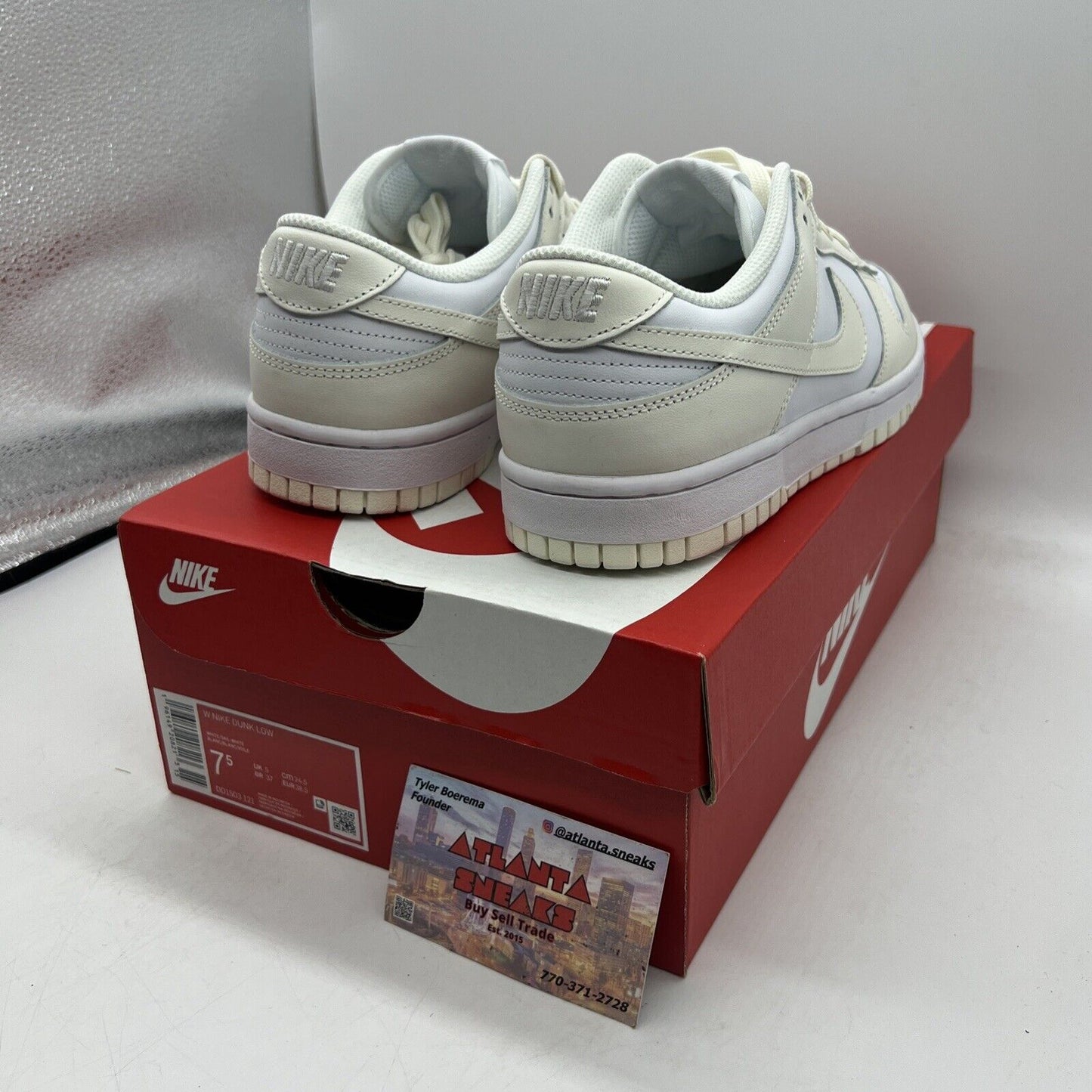 Nike Dunk Low White Sail DD1503-121 Women's Sneakers Size 7.5 Brand New Og All