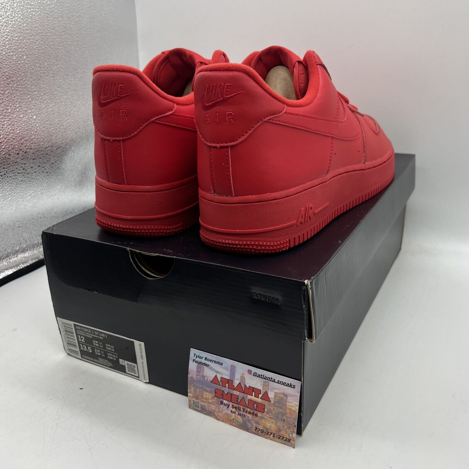 Size 12 - Nike Air Force 1 Low Triple Red Brand New Og All