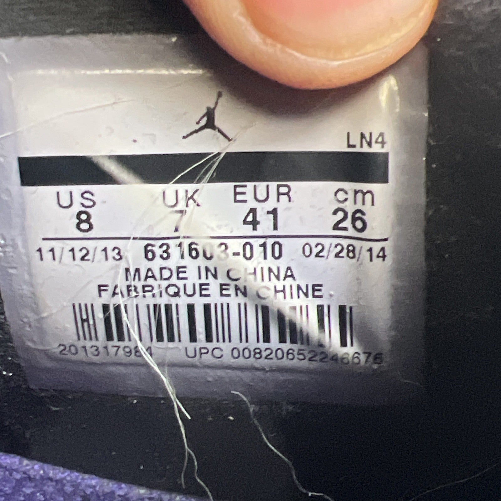 Size 8 - Air Jordan 3 5Lab3 Reflective Black (631603-010)
