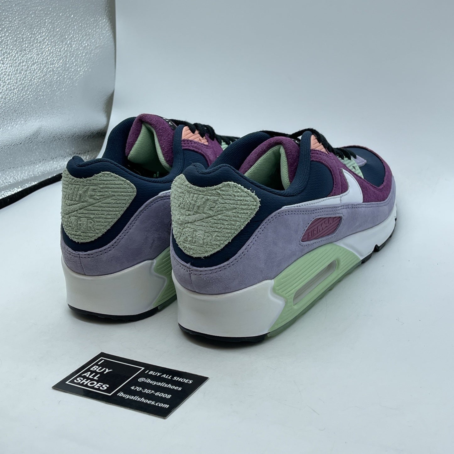 Size 13 - Nike Air Max 90 NRG Light Bordeaux Armory Navy Suede (DM0035-500)