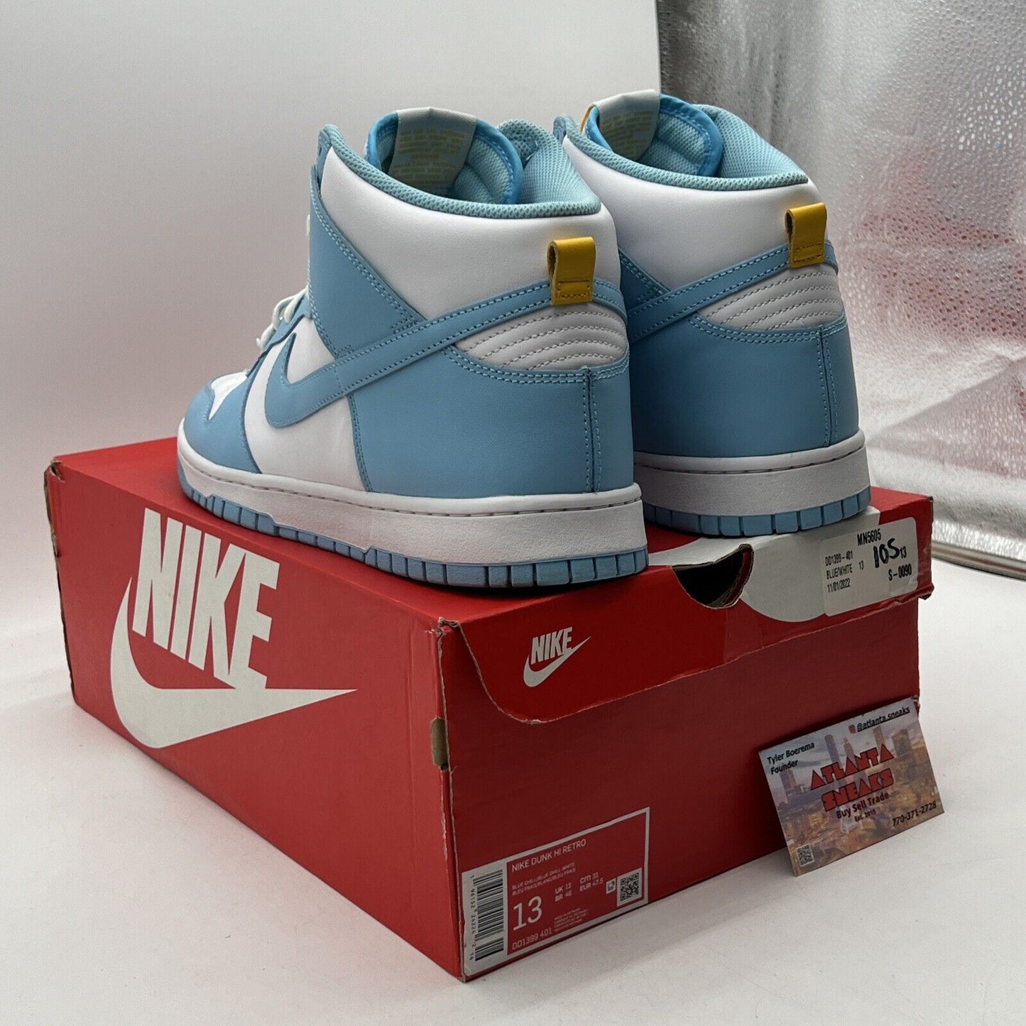 Size 13 - Nike Dunk High Blue Chill White Leather (DD1399-401)