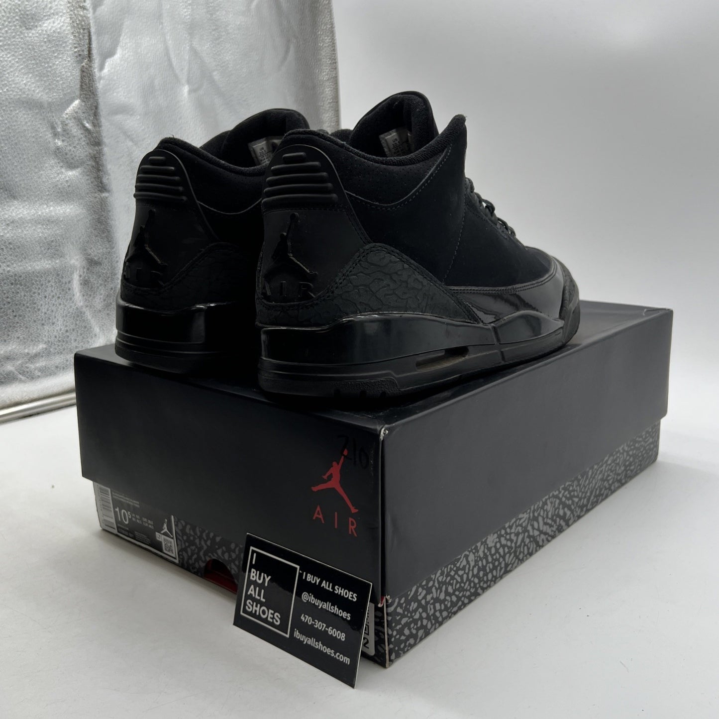 Size 10.5 - Air Jordan 3 Retro 2025 Black Cat (CT8532-001)