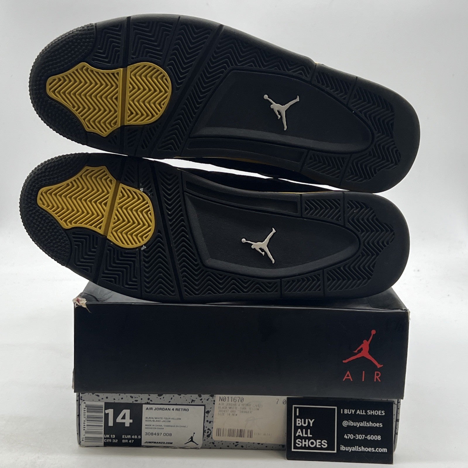 Size 14 - Air Jordan 4 Retro Low Thunder (308497-008)