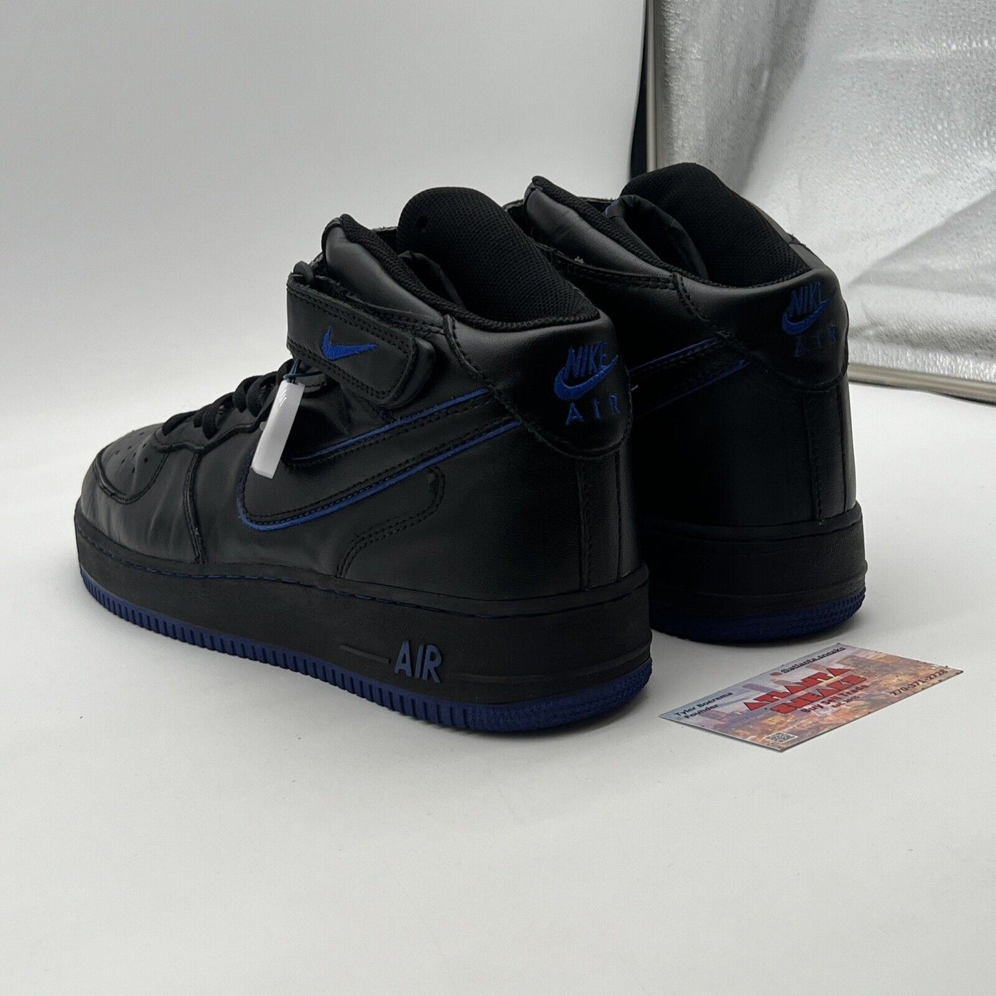 Size 13 - Nike Air Force 1 Mid 'Black Varsity Royal'- (304096-042)