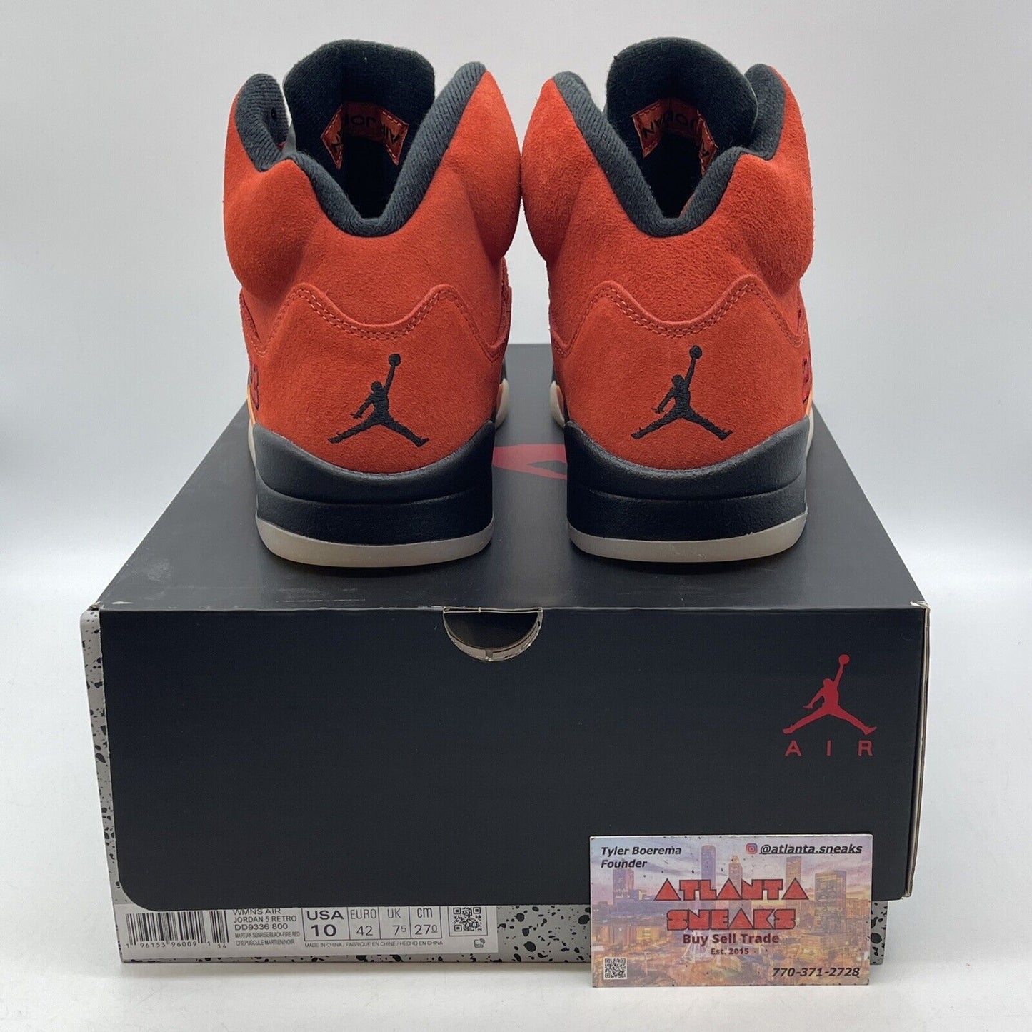 Size 10W - Air Jordan 5 Retro Dunk on Mars Orange Red Suede (DD9336-800)