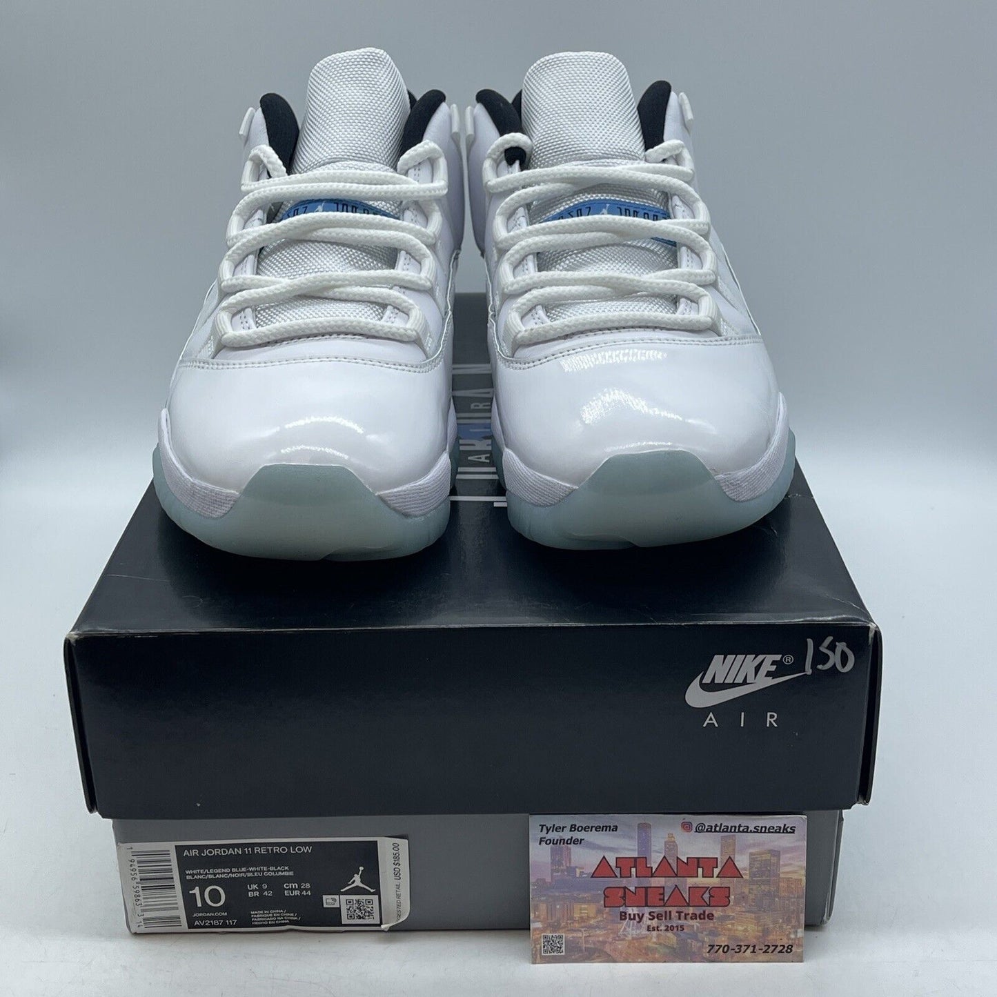 Size 10 - Jordan 11 Retro Low Legend Blue White Black Leather (AV2187-117)