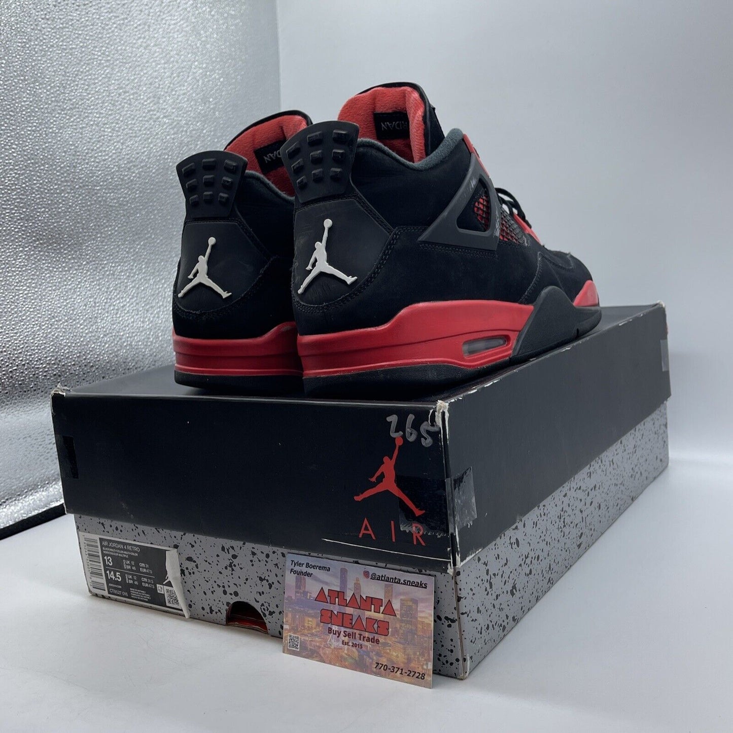 Size 13 - Jordan 4 Retro Mid Red Thunder Black White (CT8527-016)