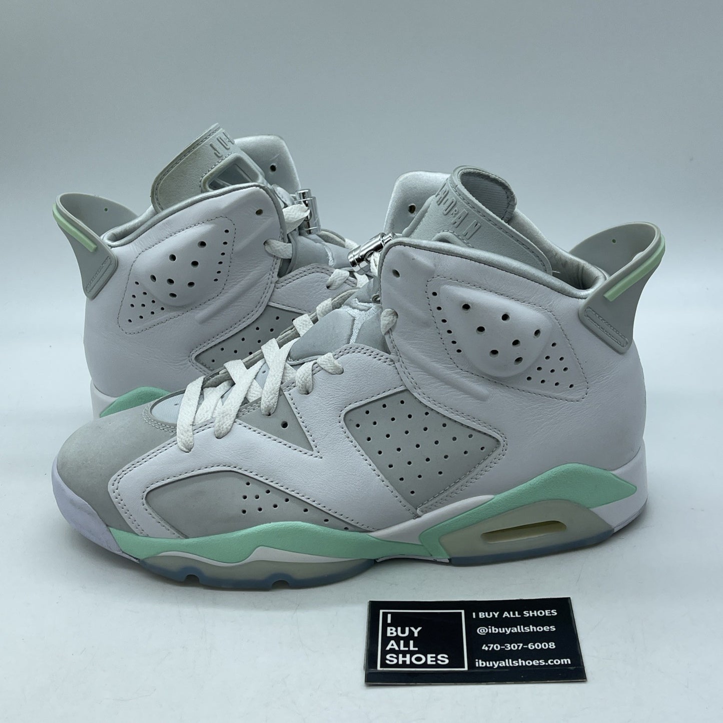 Size 11W - Air Jordan 6 Retro Mint Foam White Leather Suede (DQ4914-103)