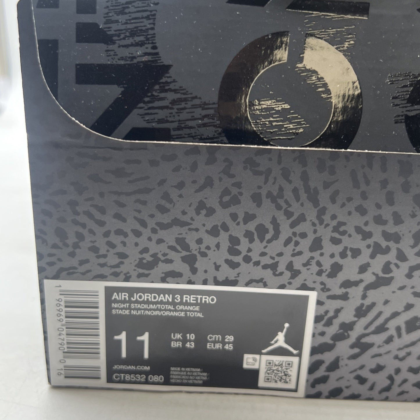 Size 11 - Air Jordan 3 Retro 2023 Mid Fear (CT8532-080)