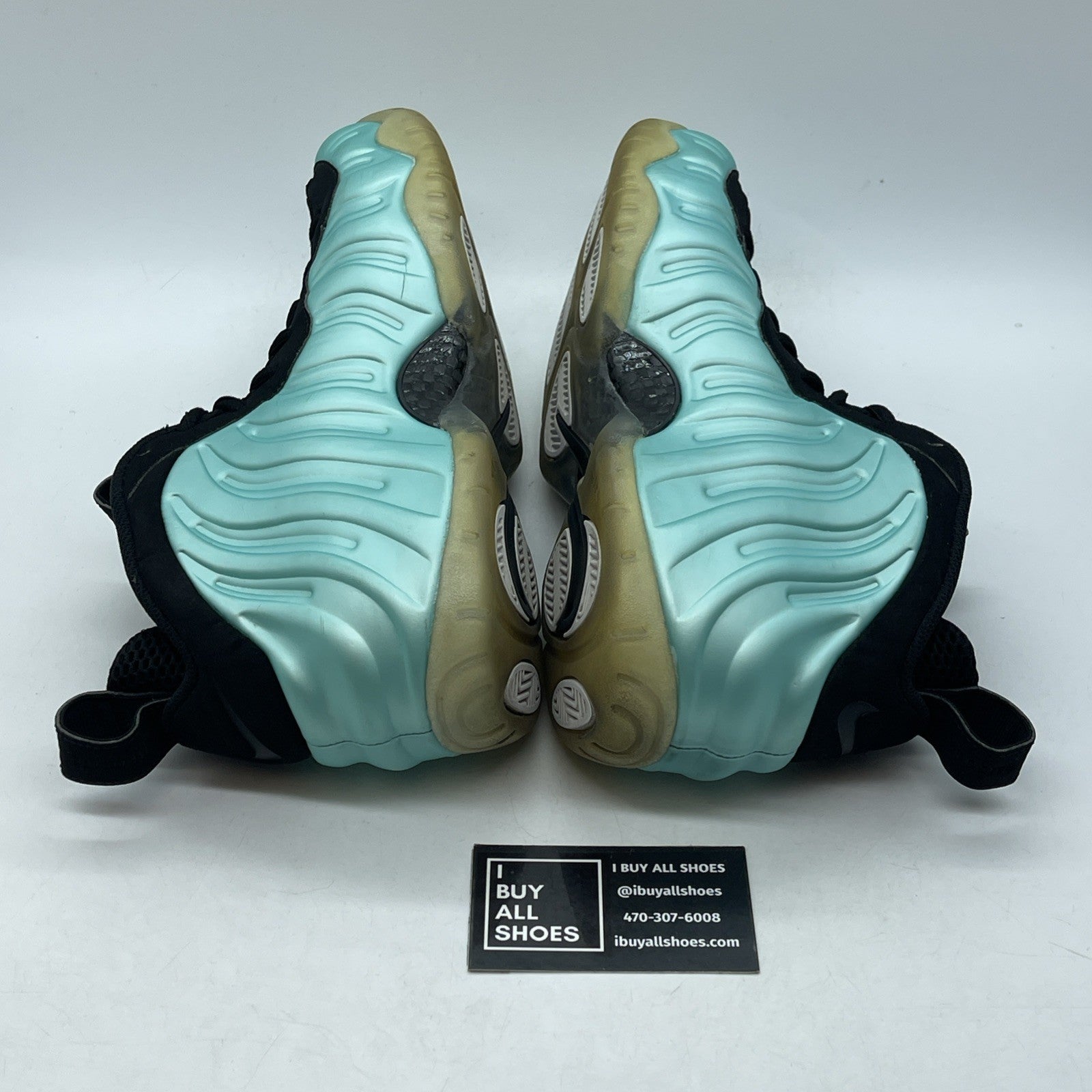 Size 10.5 - Nike Air Foamposite Pro Island Green Black Suede (624041-303)