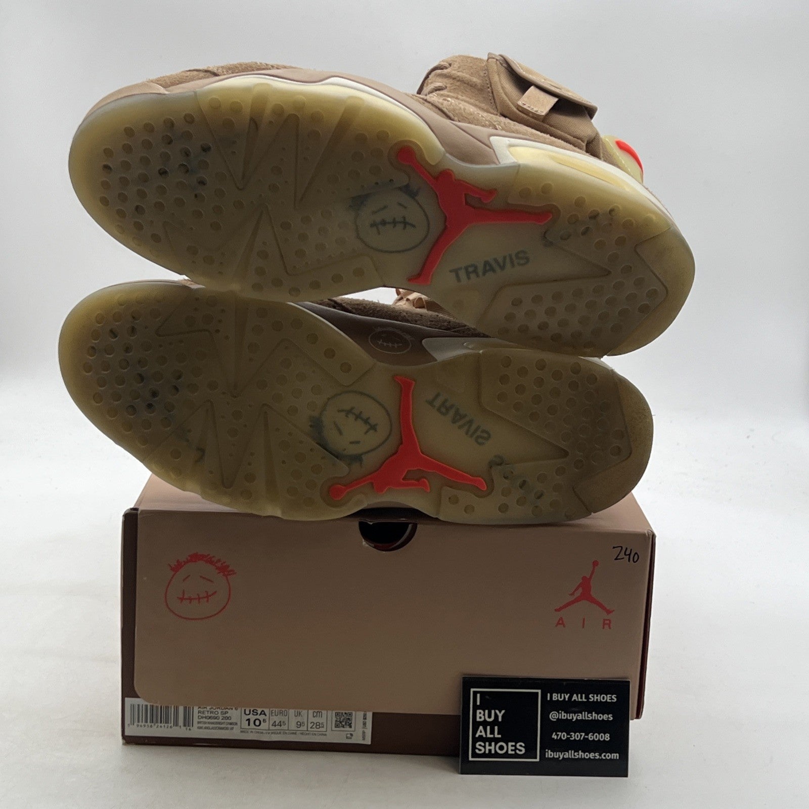 Size 10.5 - Air Jordan 6 Retro x Travis Scott Mid British Khaki (DH0690-200)