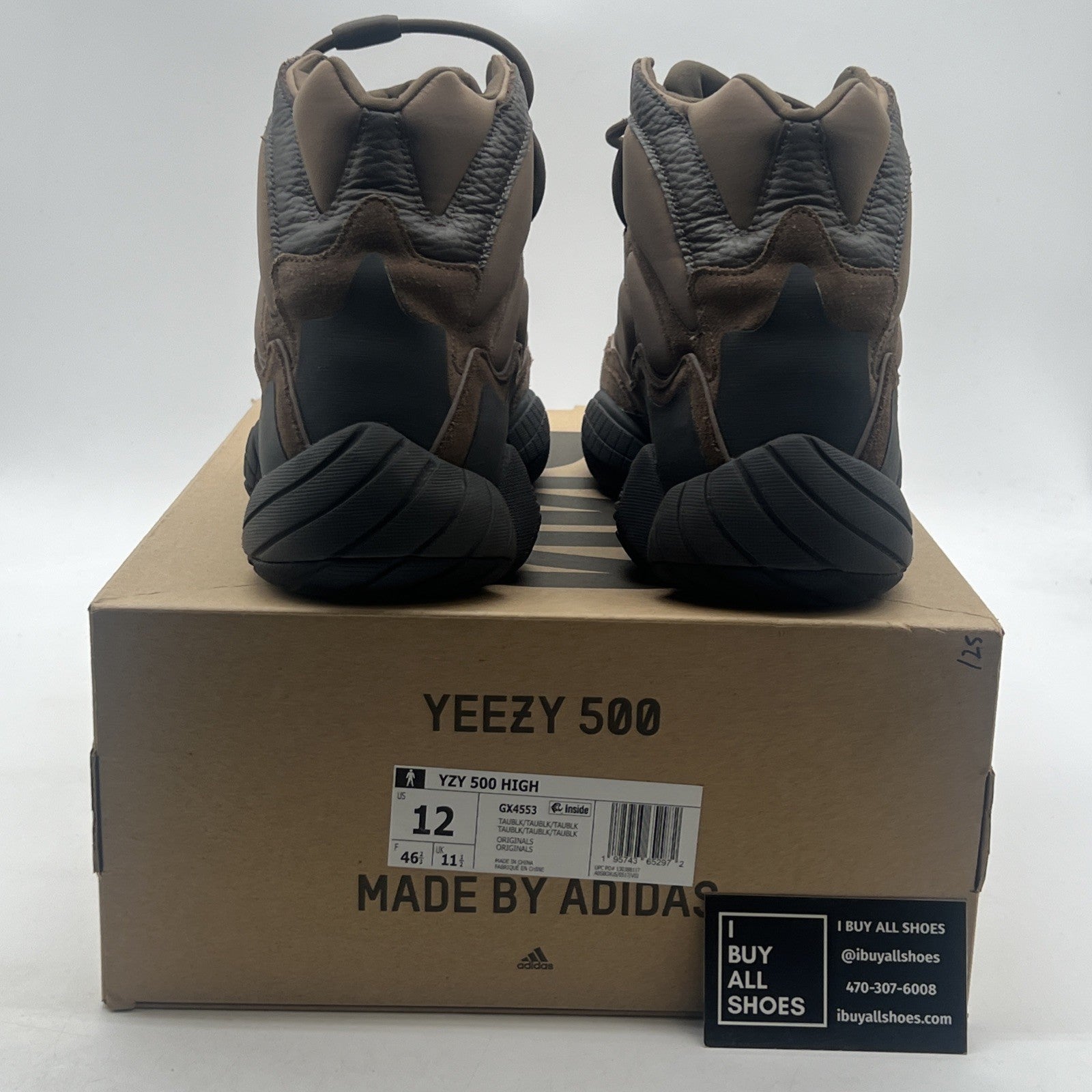 Size 12 - adidas Yeezy 500 High Taupe Black (GX4553)