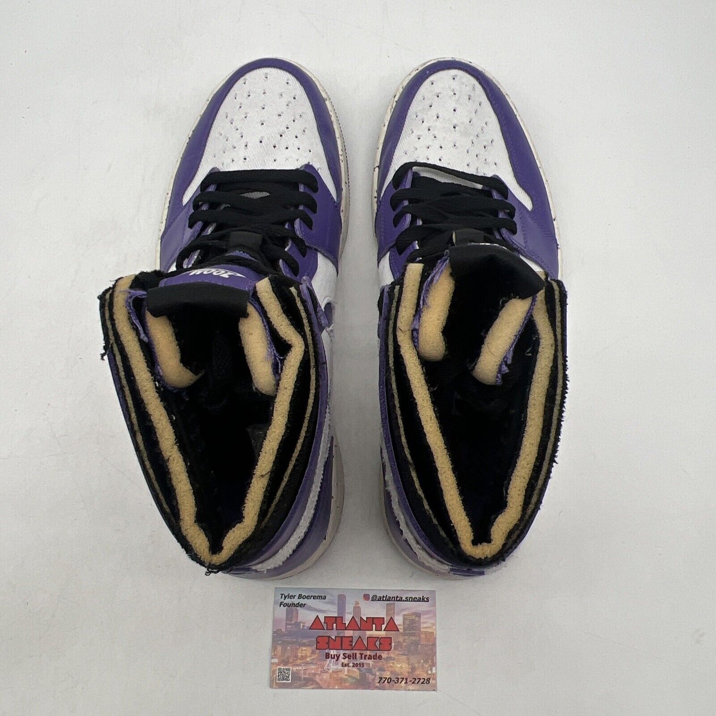 Size 11 - Air Jordan 1 Zoom Comfort High Crater Purple Black White (CT0978-501)